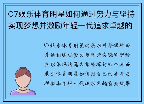 C7娱乐体育明星如何通过努力与坚持实现梦想并激励年轻一代追求卓越的故事